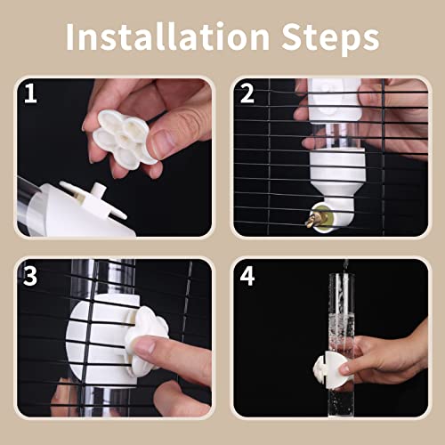 Bnosdm Bird Water Feeder, Parakeet Water Dispenser For Cage Acrylic Parrot Waterer Budgie Drinker Bottle Automatic Drinking Device Cockatiel Cage Accessories For Conure Lovebird Finch #TOP3