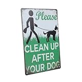 SHINEOFI Panneau Avertissement Crottes Chien Extérieur Durable Signalétique Pelouse Vint...