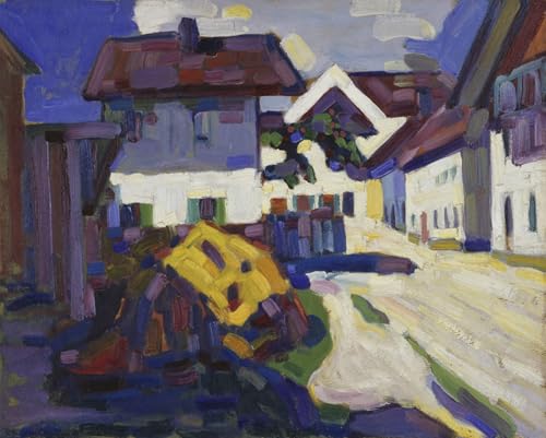 Poster Kandinsky groupe de maisons Murnau pour salon moderne
