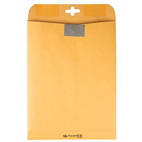 Quality Park 9 X 12 Postage Saving Clearclasp Envelopes, With Reusable Redi-Tac Closure & Gummed Flap, 28 Lb Kraft Paper, 100 Per Box (Qua43568) #TOP1