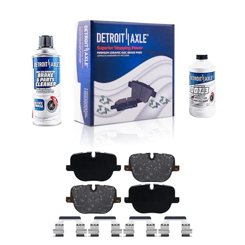 Image of Detroit Axle - Rear Brake Pads for 2010-2012 Land Rover Range Rover, 2010-2013 Range Rover Sport, Ceramic Brake Pads Replacement