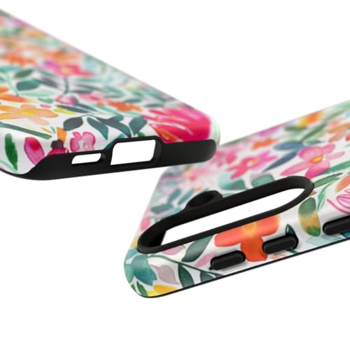 Coque Samsung S24 rose fleurs rigide mate antichoc - 3