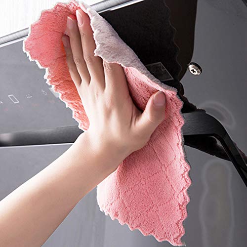 Paño de Limpieza de Microfibra Trapos Absorción de Agua Antiadherente Lavado de Aceite Toalla de Cocina Herramientas domésticas Limpieza Herramientas de Limpieza-Mezcla de Colores 26x16,50pcs