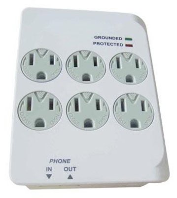 Master Electrician CT-044FT 6 Outlet Surge Tap, White