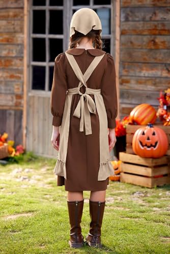 Vestido colonial para niñas 3 piezas 6-14 años miniatura 6