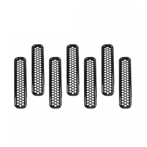 Rejilla de coche para Jeep Wrangler TJ: Inserto frontal negro que protege su radiador