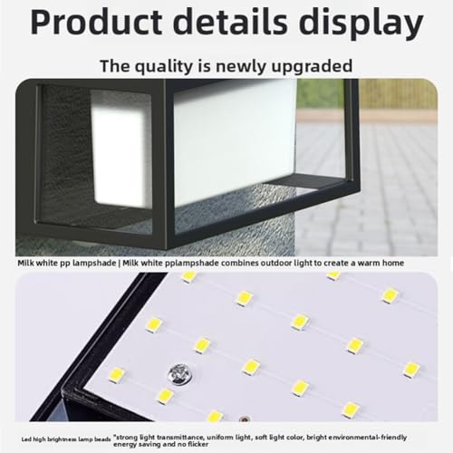 Lámpara solar de pared para valla exterior impermeable y balcón 3