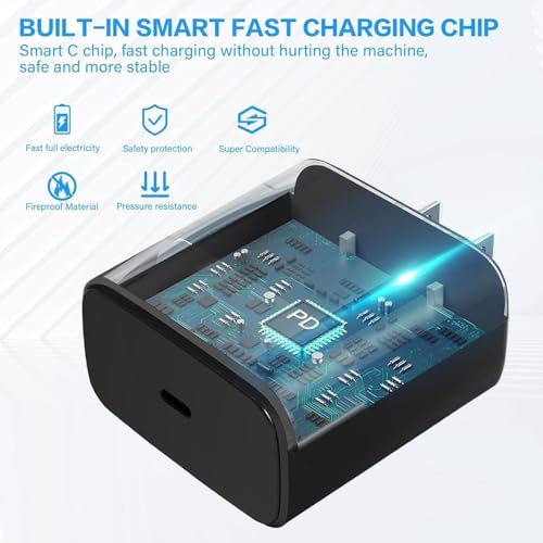 Image of USB C Charger Block for Samsung Phone 45W, USBC Super Fast Charging Plug Fit Galaxy S25 S24 Ultra S23 S22 S21 S20 Note20 / iPhone 17 Air 16e 16 15 14 13 Pro Max, Type C Wall Charger Power Adapter