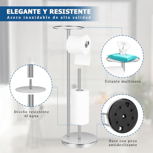 Lista de Portarrollos de pie para papel higiénico que Puedes Comprar On-line. 26 Portarrollos de pie para papel higiénico marca Maxgeen (2)