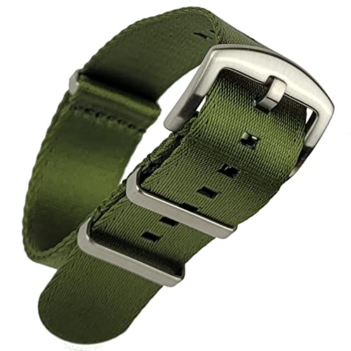 Bracelet de montre NATO bleu et beige pour un style décontracté chic en voyage