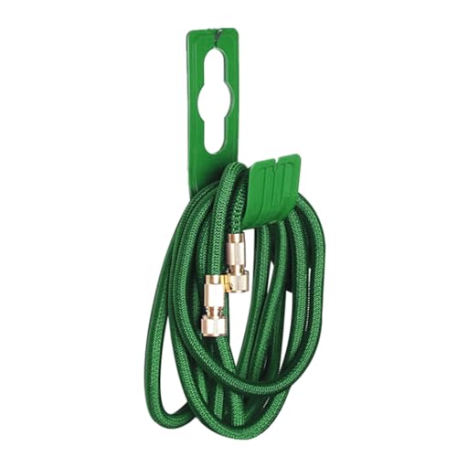 Garden Hose Hanger - Expandable Metal Holder | Wall Mounted Pipe Reel | Watering Equipment Organizer With Screws, Storage Hook For Hosepipe, Durable Black Bracket
