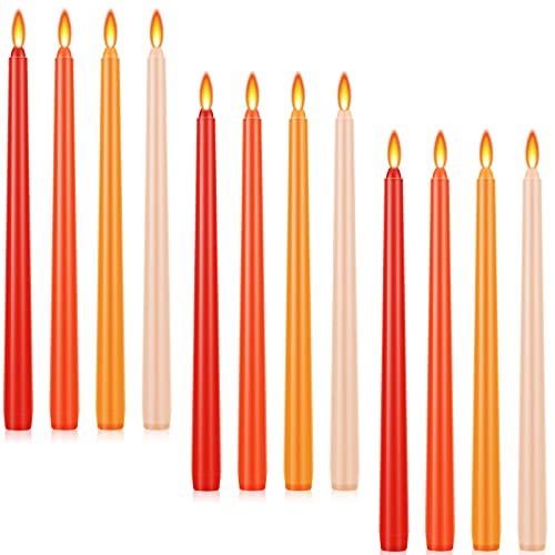 Threan 12 Pack Taper Candles 11.8 Inch, Gradient...