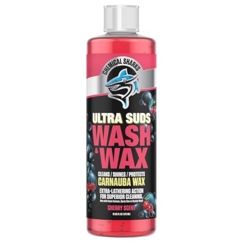 Chemical Sharks, Ultra Suds, Wash & Wax, Extra Foaming, Concentrated Car Wash Soap, (Foam Cannon or Bucket Wash), Shampoo for Cars, Boats, Trucks