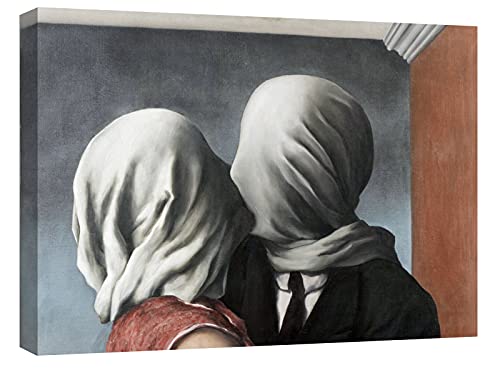 canvashop Quadro Magritte Cm 70X50 Gli Amanti Stampa Su Tela Canvas Quadri Moderni Soggiorno Arte