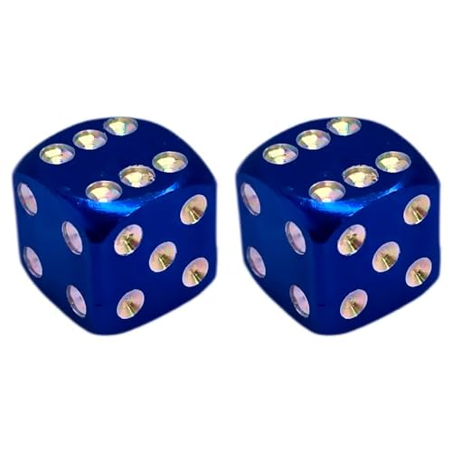 capsulas de válvula cyclingcolors 2 x tapa de válvula de aluminio para válvula Schrader llantas bicicleta motocicleta coche quad patineta eléctrica, azul miniatura 1