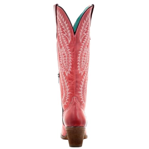 Corral Boots Women's E1318 Rioja Red Embroidered Snip Toe Cowboy Boots3