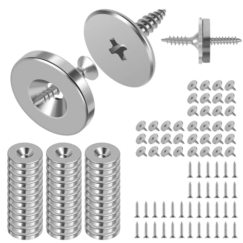 36Pcs Magnetic Cabinet Latch Catch Closures, Cabinet Hardware Fittings Magnetic Door Catch for Kitchen Cupboard Closet Door Drawer Furniture