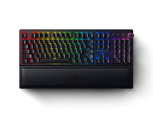 Razer BlackWidow V3 Pro Mechanical Wireless Gaming Keyboard: Yellow Mechanical Switches - Linear & Silent - Chroma RGB Lighting - Doubleshot ABS Keycaps - Transparent Switch Housing (Renewed)