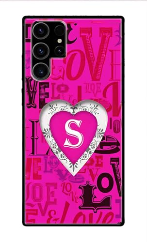 Image of Metal TPU Printed Back Cover for Samsung Galaxy S23 Ultra 5G (Alphabet S -J1) 360 Degree Protection | Camera Protection -25092024(AR)