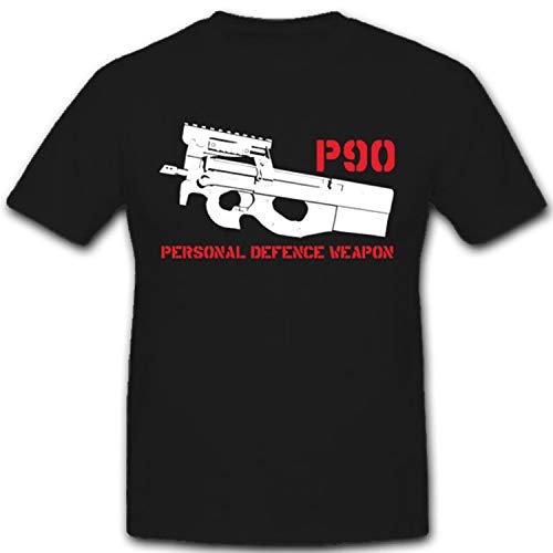 P90 Pistolet T-Shirt Tactique Style Urbain pour Sorties Décontractées