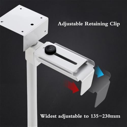 Soporte para CPU bajo escritorio, ajustable en altura y ancho, giro de 360°, compatible con la mayoría de torres PC (Negro) miniatura 4