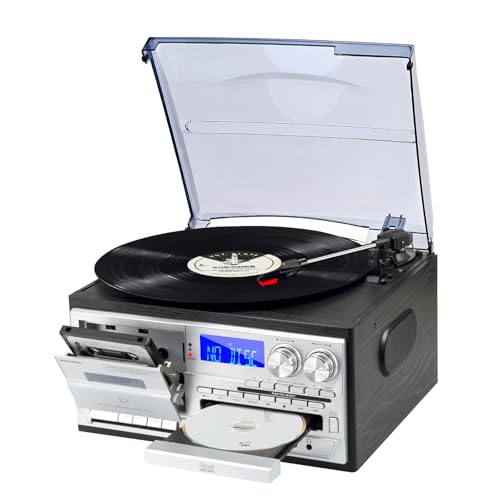 Beginner Friendly Record Player with Bluetooth 3 Speed Turntable Easy to Use Vinyl Player with Built in Speakers