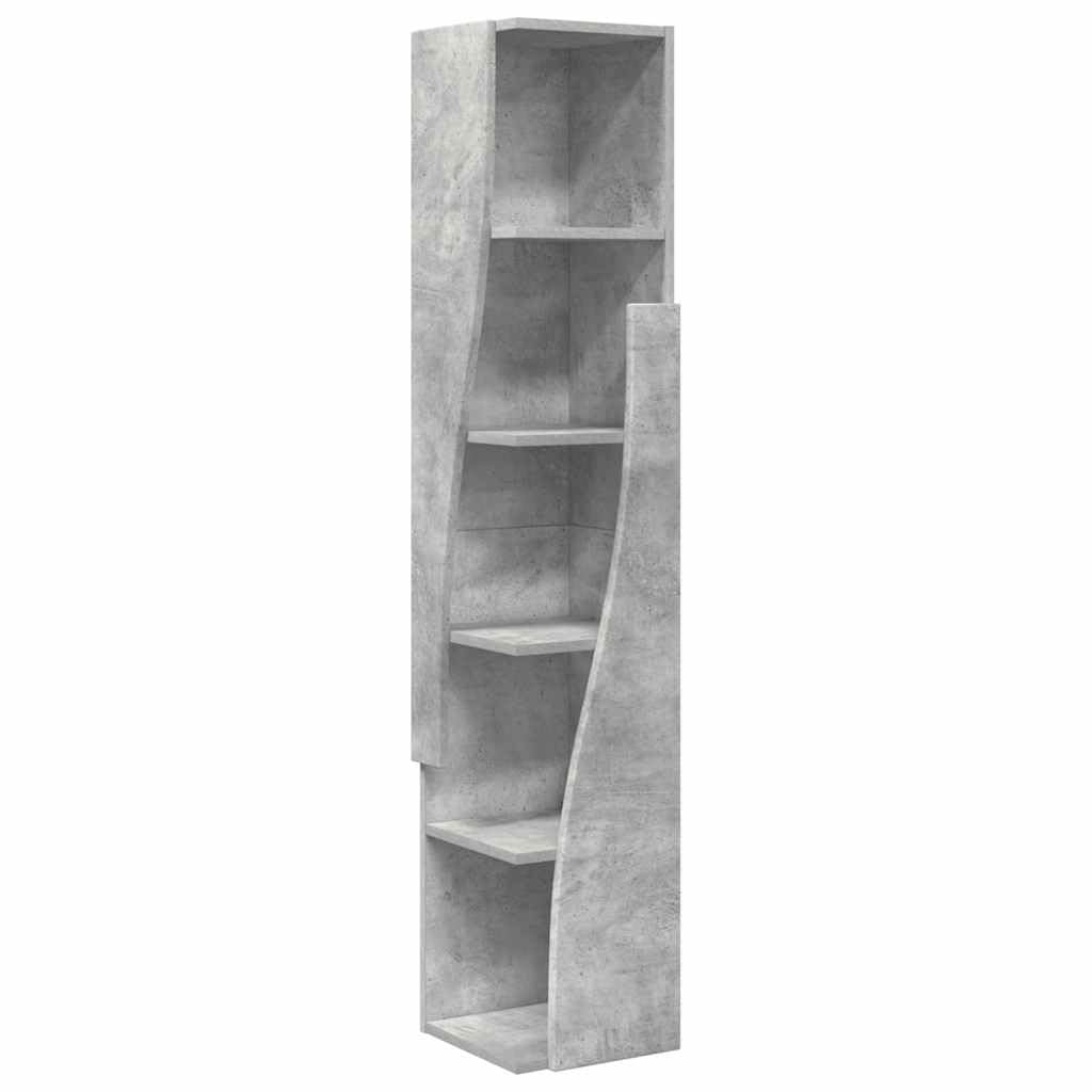 Genérico Armario de Esquina Gris Concreto 27,5x27x140cm,Mobiliario,Armarios y Almacenamiento,Taquillas y armarios de Almacenamiento,Gris,889868