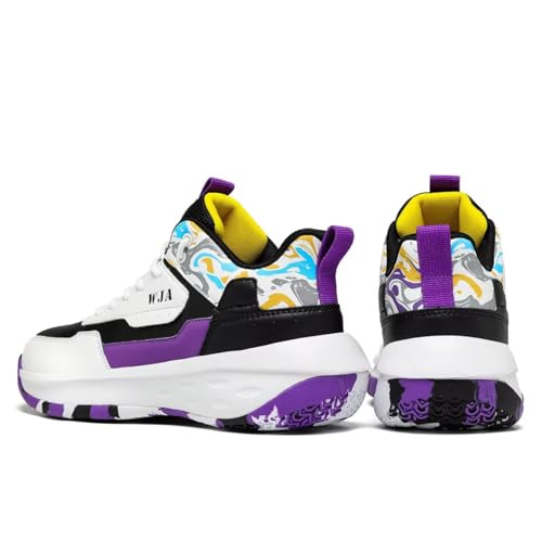 WJA Men's Basketball Shoes Lightweight and Breathable Running Shoes Anti-Slip Outdoor Sports Shoes4