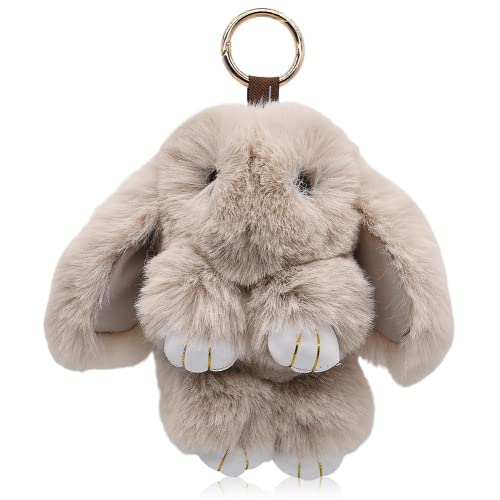 SWZY Llavero De Conejo, Llavero De Conejo De Peluche, Llavero Colgante De Peluche De Conejo Esponjoso, Llavero Lindo Pompón Esponjoso De Muñeca, Un Lindo Regalo Para Familiares y Amigos Cover