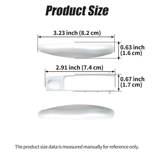 Coque de clé Blanche à Fleurs Fines compatible avec Porsche Cayenne 2018-2025