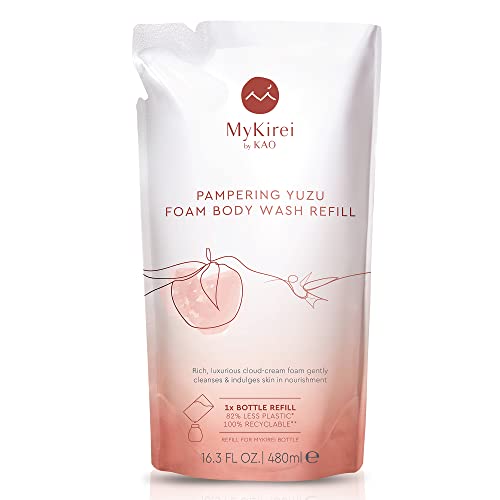 Mykirei By Kao Japanese Pampering Yuzu Foam Body Wash Refill, Citrus 16.3 Fl Oz #TOP28