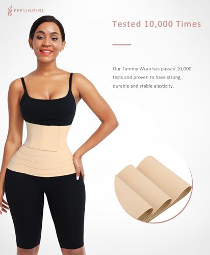 Feelingirl Waist Trainer For Women Waist Wrap Sauna Trimmer Belt Tummy Wrap Plus Size thumb #1
