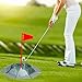 FytStycale Practice Putting Cup Putter Training Aid Flagstick Golf Supplies Putting Hole Disc for Yard, Red Flag