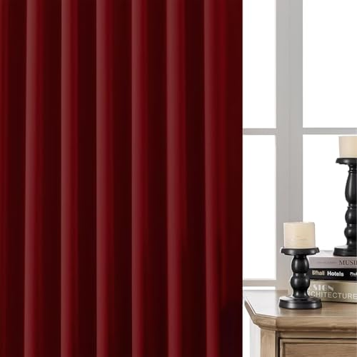 Rideaux occultants haut de gamme Joydeco bordeaux 132 x 243 cm pour salon