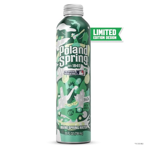 Image of Poland Spring Maine Spring Water Aluminum Bottle - Crisp, Still Bottled Water with Naturally Occurring Minerals & Electrolytes for Taste - 12 Pack- 25 fl oz