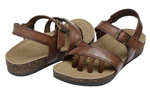 Wellrox Women's Santa Fee-Maddie Brown Casual Sandal 6