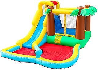 Inflatable tle Children's Inflatable tle Home Trampoline Indoor and Jumping Bed Kindergarten Slide Playground for Kids Children, 385X293X198cm,