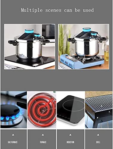 Household Explosion-Proof Pressure Cooker,304 Stainless Steel High Pressure Cooking Pot for Gas Stove Induction Cooker 3-5 People Use (Color : Blue) - Image 6