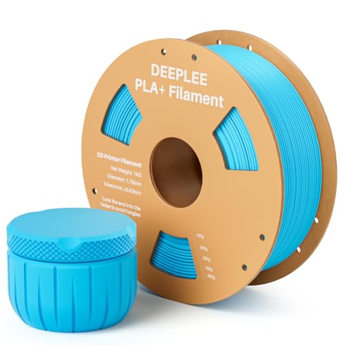 Image of PLA+ 1.75mm 3D Printer Filament, PLA Plus with Dimensional Accuracy + /- 0.02mm, Higher Strength and Toughness, Neatly Wound, No Clogging, Fits for Most FDM 3D Printers, 1KG Sky Blue