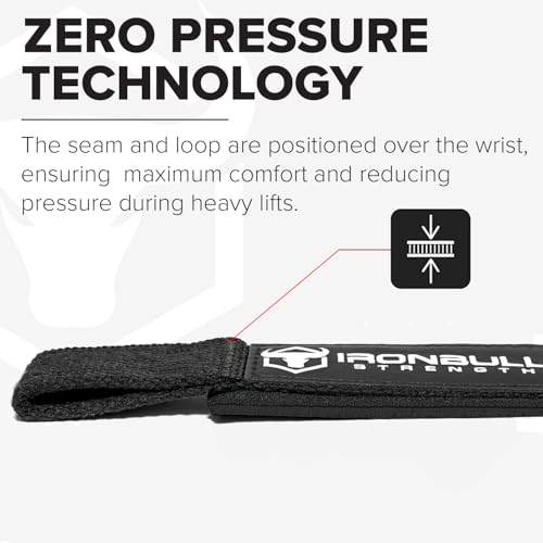 Lifting Straps (1 Pair) - Padded Wrist Support Wraps - For Powerlifting, Bodybuilding, Gym Workout, Strength Training, Deadlifts & Fitness - Image 3