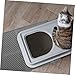 SUPVOX Large Foldable Silicone Cat Litter Mat Non Slip Litter Catcher for Cats Durable and Easy to Fits All Grey Medium