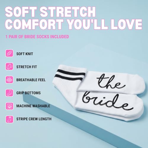 Image of Funky Junque Bride Crew Socks, Bachelorette Wedding Party Gift