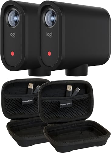 Logitech Mevo Start Wireless Live Streaming Camera For Creators with Signature Series Case | 1080p HD Video with App Control, Stream Via LTE or WiFi, Multi-Cam Compatible, Internal Mics | 2 Pack