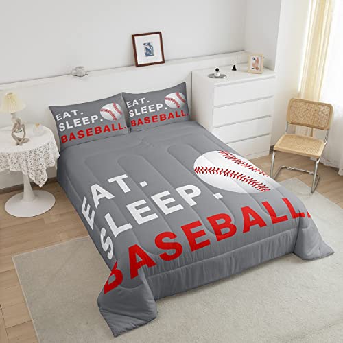 Image of Feelyou Baseball Comforter Set Twin Size Bedding Set for Kids Teens