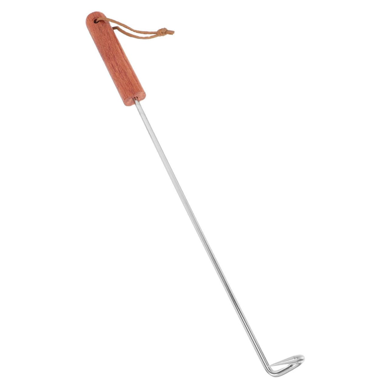 Garneck Bbq Meat Flipper Hook Comfortable Grip Reusable Barbecue Turner Tool for Flipping and Turning for Outdoor Cooking and Grilling