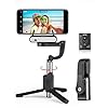 hohem iSteady Q Gimbal Stabilizer for Smartphone, 1 Axis Selfie Stick Tripod with Face Tracking, 360° Rotation, 4 in 1 Portable Phone Tripod w/Extendable Stick for iPhone 14/Android Video Recording