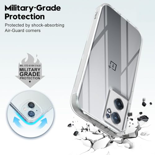 Image of Jkobi Back Cover for OnePlus Nord CE 2 5G (Silicone Clear Shockproof Case with Camera Protection | Soft and Flexible | Transparent)