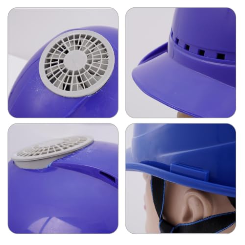 Casco con ventilador de carga USB y ventilación ajustable para operarios 6