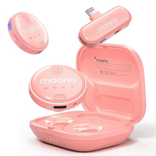 MAONO Wireless Lavalier Mic for iPhone - 48KHz/16bit