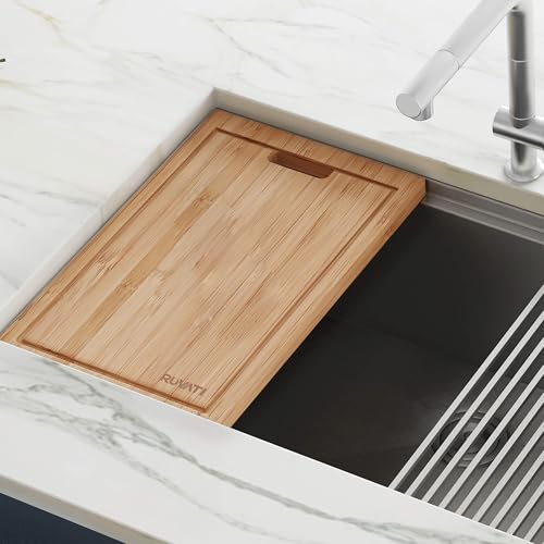 Tabla de cortar rectangular de bambú Ruvati 43.82x27.94cm miniatura 5